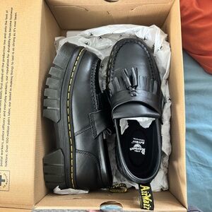 Dr. Martens Black Chunky Tassel Loafers